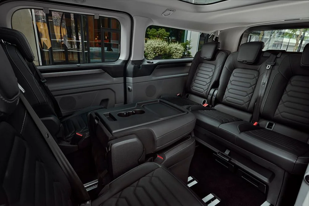 Rear seating and luggage space in the Ford Tourneo Fleurieu Peninsula transfer vehicle